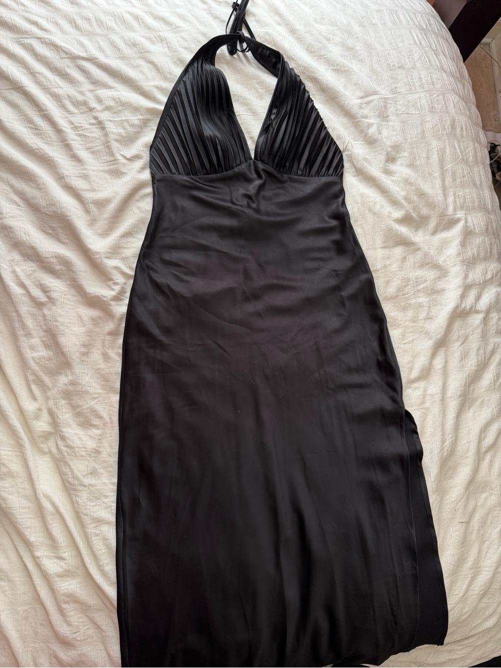 Classic Black Halter Slip Dress